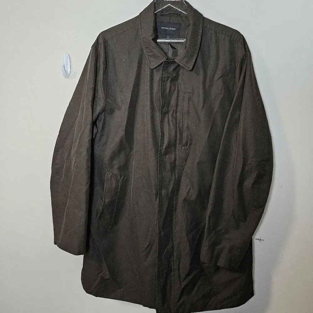 Banana Republic MAC 3-Layer Car Coat Jacket 730119 Men's Green Size XL Water Res